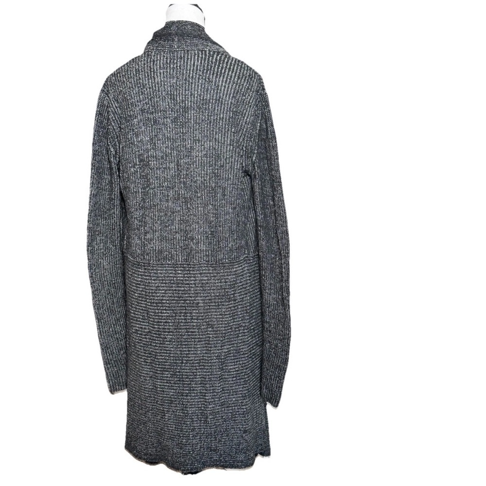Cabi Cloak Black Marled Knit Longline Duster Cardigan Sweater Medium Style #3530 - Picture 3 of 6
